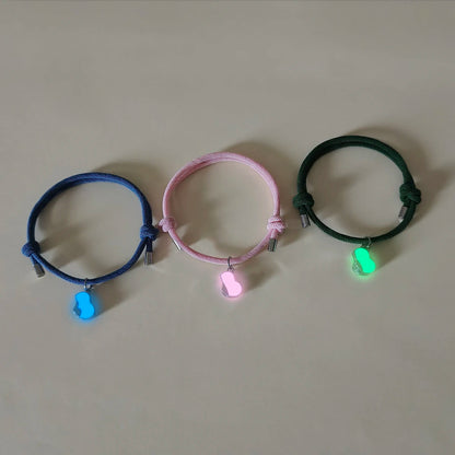 3/4 Best Friends Clover Glow Friendship Bracelet