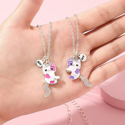 Cute Kitty BFF Friendship Necklace