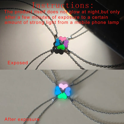 4 Best Friends Clover Glow Magnetic Necklace