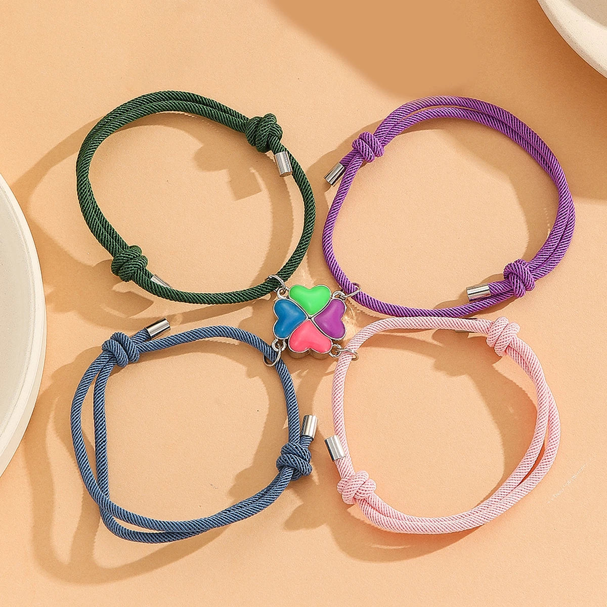 3/4 Best Friends Clover Glow Friendship Bracelet