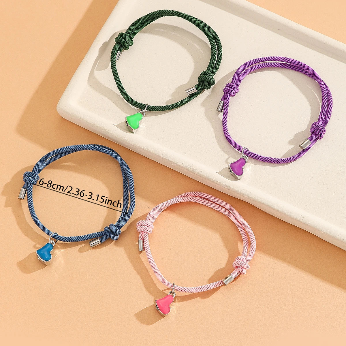 3/4 Best Friends Clover Glow Friendship Bracelet