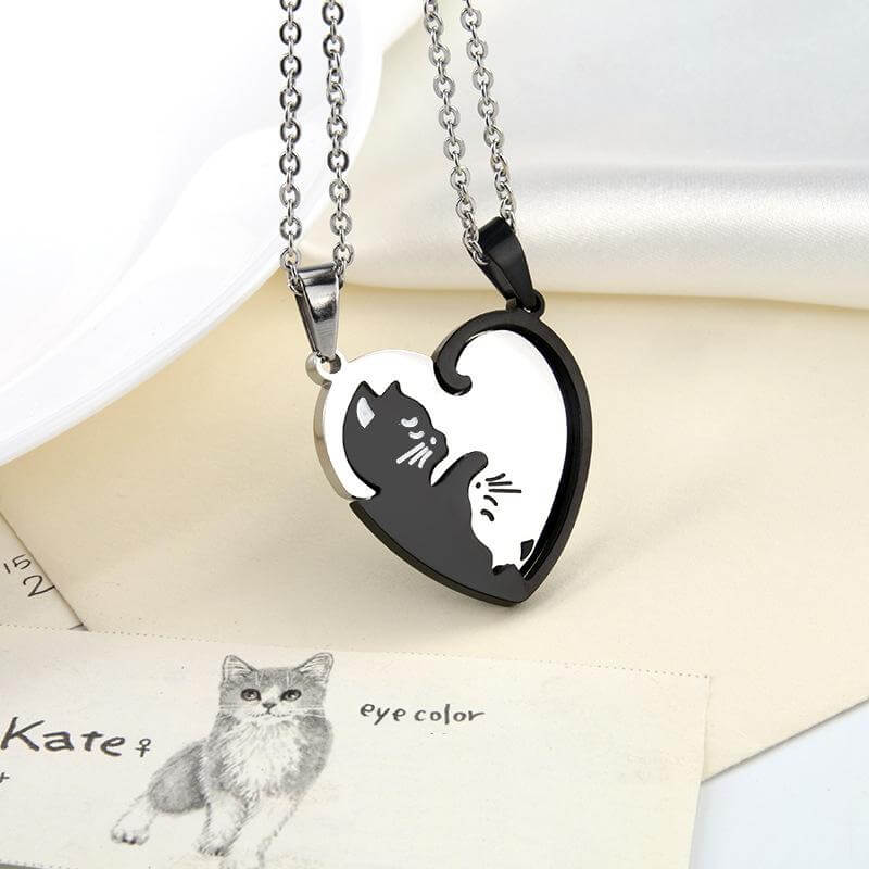 Cuddling Kittens BFF Friendship Necklace
