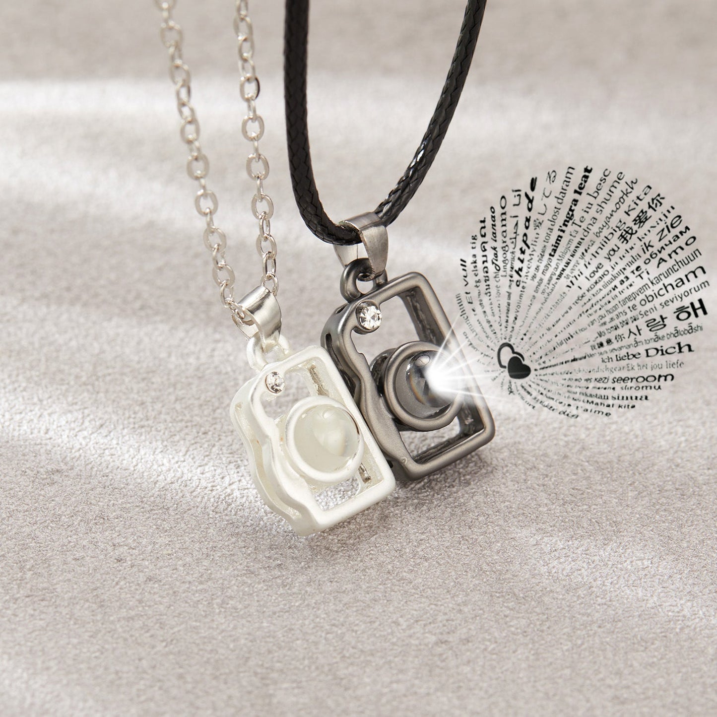 I Love You in 100 Languages BFF Camera Necklace