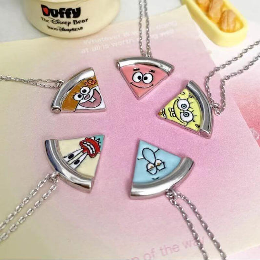 SpongeBob Pizza Slice BFF Necklace Set for 5