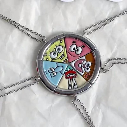 SpongeBob Pizza Slice BFF Necklace Set for 5