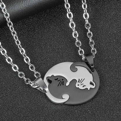 Cuddling Kittens BFF Friendship Necklace