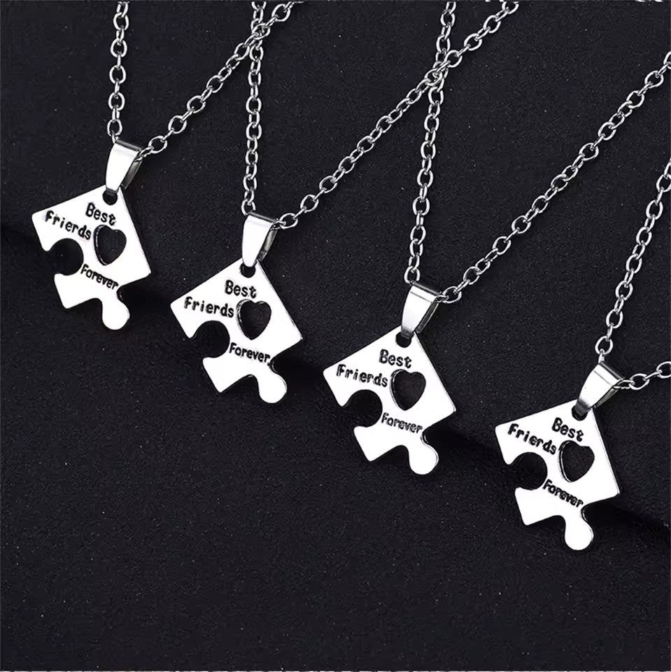 Best Friends Forever Puzzle Necklace for 4