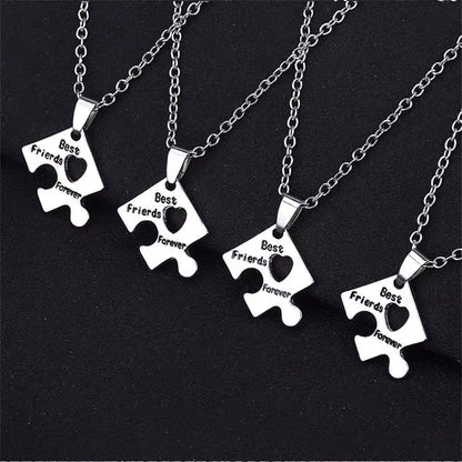 Best Friends Forever Puzzle Necklace for 4