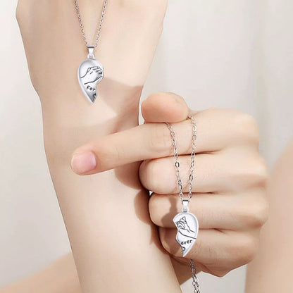 Promise Heart Couple Necklace