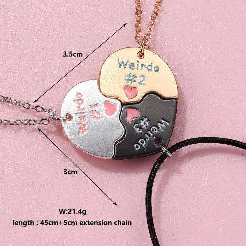 3 Weirdos BFF Necklace
