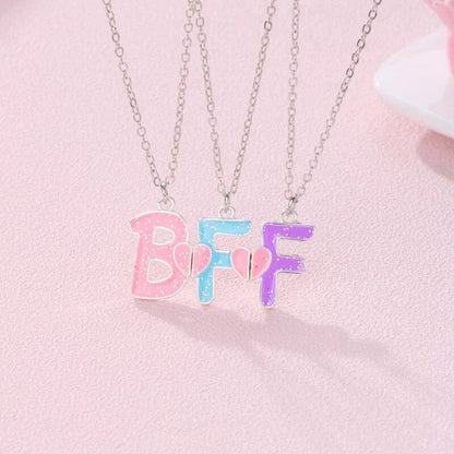 BFF Letter Necklace for 3