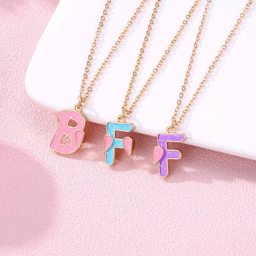 BFF Letter Necklace for 3