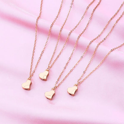 Four-Leaf Clover Heart Magnetic Necklace