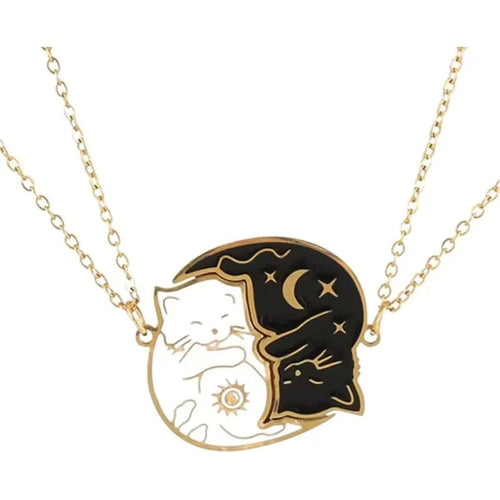 Cat Hug Best Friend Necklace